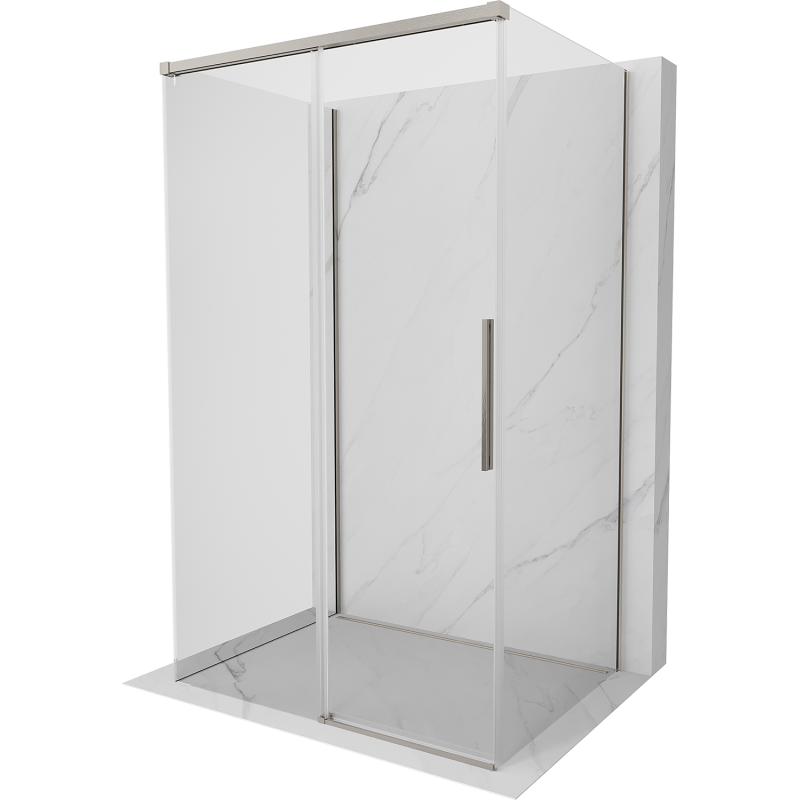 Mexen Rox-3S kabina prysznicowa 3-ścienna rozsuwana 150 x 95 cm, transparent, nikiel szczotkowany - 8C2-150-095-97-00-3S