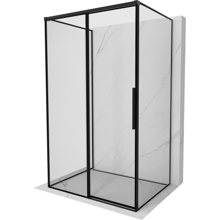 Mexen Rox-3S kabina prysznicowa 3-ścienna rozsuwana lewa 110 x 70 cm, czarna ramka, czarna - 8C2-110-070-70-70-3S-L