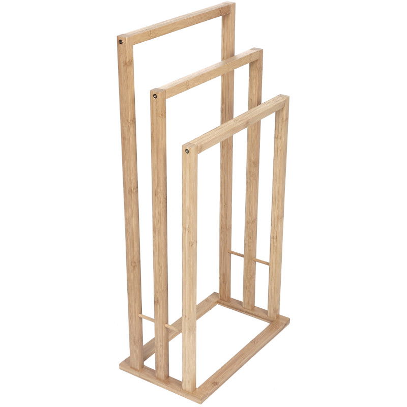 Mexen Bamboo stojący wieszak na ręcznik, bambus natural - 701342-00