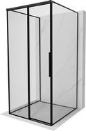 Mexen Rox-3S kabina prysznicowa 3-ścienna rozsuwana lewa 90 x 90 cm, czarna ramka, czarna - 8C2-090-090-70-70-3S-L