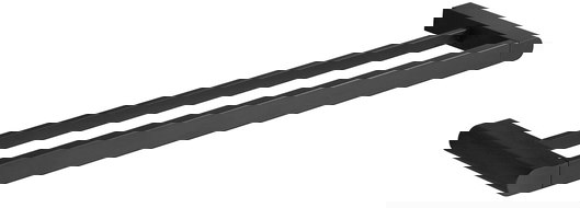 Mexen Adox podwójny wieszak na ręcznik, czarny - 7018225-70