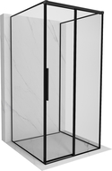 Mexen Rox-3S kabina prysznicowa 3-ścienna rozsuwana prawa 90 x 90 cm, czarna ramka, czarna - 8C2-090-090-70-70-3S-P
