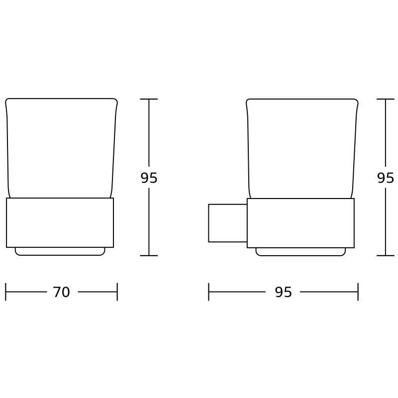 Mexen Adox kubek na szczoteczki, złoty - 7018238-50