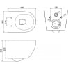 Mexen Lena miska wc Rimless z deską wolnoopadającą slim, duroplast, czarna mat/złota wzór kratka - 30224079