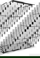 Mexen Rox-3S kabina prysznicowa 3-ścienna rozsuwana prawa 130 x 70 cm, czarna kratka, czarna - 8C2-130-070-70-77-3S-P