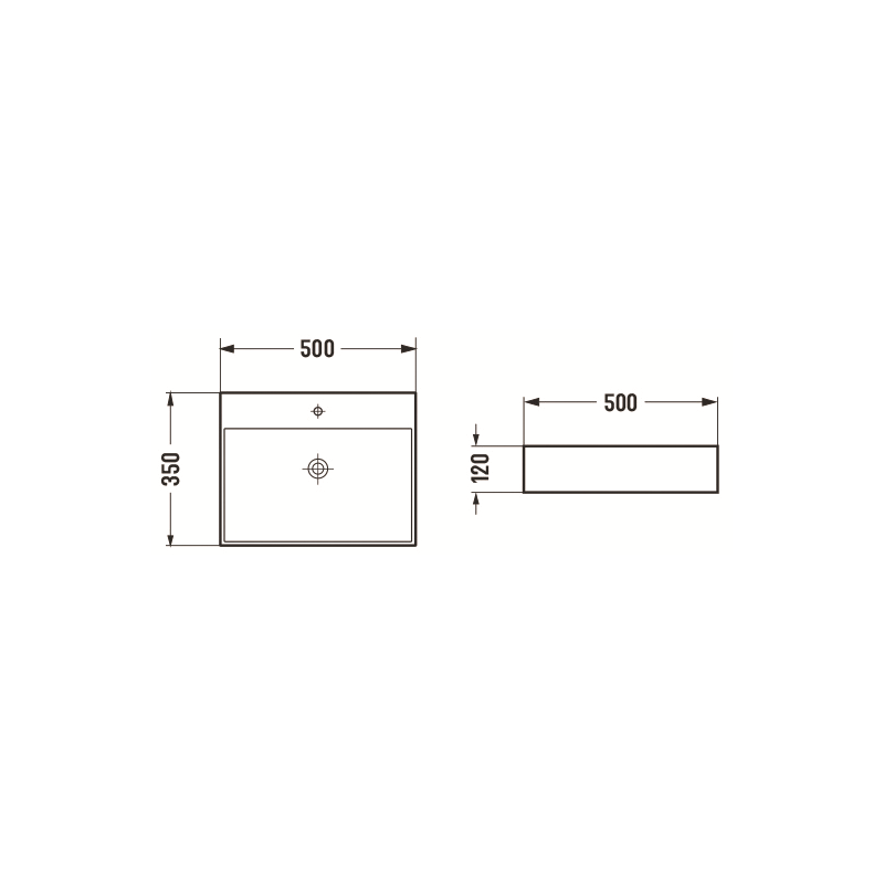 Mexen Blanca umywalka nablatowa 50 x 35 cm, czarna mat - 21105085