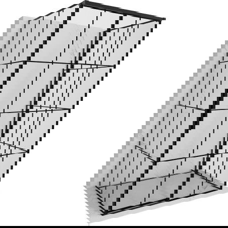 Mexen Rox-3S kabina prysznicowa 3-ścienna rozsuwana prawa 155 x 80 cm, czarna kratka, czarna - 8C2-155-080-70-77-3S-P
