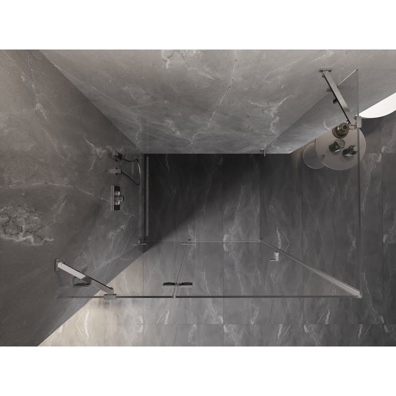 Mexen Lunar kabina prysznicowa uchylna lewa 85 x 90 cm, transparent, chrom - 834-085-090-01-00-L