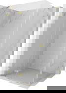 Mexen Lunar kabina prysznicowa uchylna lewa 70 x 90 cm, transparent, złota szczotkowana - 834-070-090-55-00-L