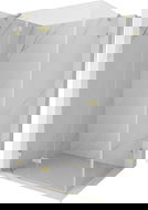 Mexen Lunar kabina prysznicowa uchylna lewa 80 x 90 cm, transparent, złota szczotkowana - 834-080-090-55-00-L