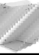 Mexen Lunar kabina prysznicowa uchylna lewa 75 x 90 cm, transparent, gun gray szczotkowany - 834-075-090-66-00-L