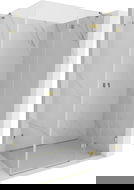 Mexen Lunar kabina prysznicowa uchylna prawa 70 x 90 cm, transparent, złota - 834-070-090-50-00-P