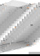 Mexen Lunar kabina prysznicowa uchylna prawa 75 x 80 cm, transparent, różowe złoto - 834-075-080-60-00-P