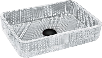 Mexen Akra szklana umywalka nablatowa 46 x 33 cm, transparent - 24024600