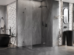 Mexen Lunar kabina prysznicowa uchylna prawa 80 x 90 cm, transparent, gun metal - 834-080-090-95-00-P