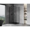 Mexen Mist-H T kabina prysznicowa uchylna lewa 70 x 70 cm, transparent, czarna - 8A5T-070-070-70-00-L