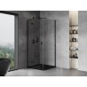 Mexen Mist-H T kabina prysznicowa uchylna lewa 110 x 110 cm, transparent, czarna - 8A5T-110-110-70-00-L