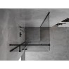Mexen Mist-H T kabina prysznicowa uchylna lewa 110 x 110 cm, transparent, czarna - 8A5T-110-110-70-00-L