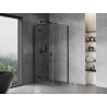 Mexen Mist-H T kabina prysznicowa uchylna lewa 90 x 90 cm, transparent, czarna - 8A5T-090-090-70-00-L