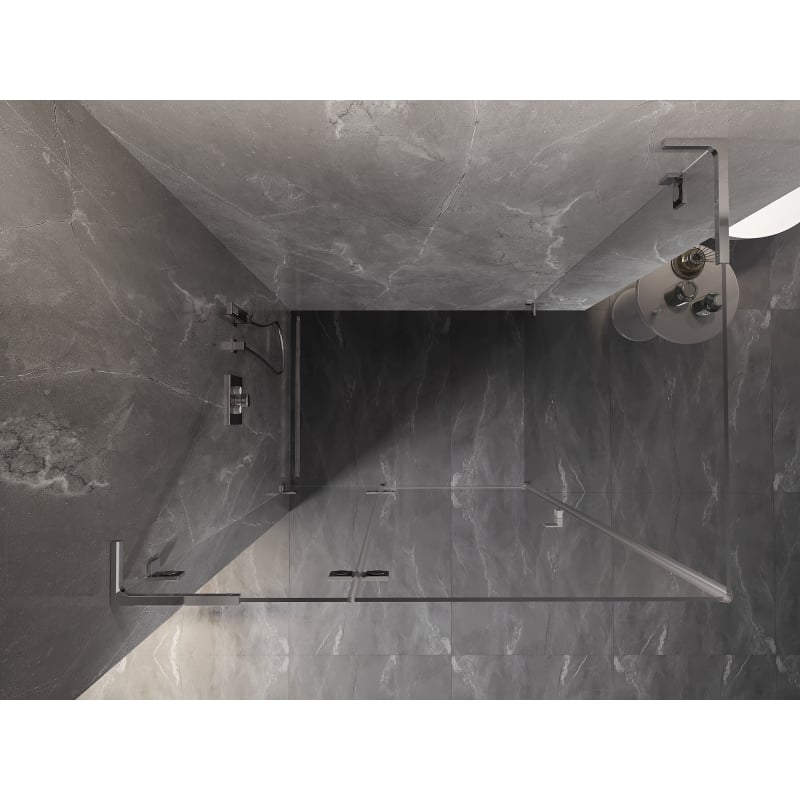 Mexen Lunar L kabina prysznicowa uchylna lewa 70 x 80 cm, transparent, chrom - 834L-070-080-01-00-L