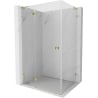 Mexen Lunar L kabina prysznicowa uchylna lewa 75 x 80 cm, transparent, złota - 834L-075-080-50-00-L