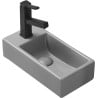 Mexen Inez umywalka nablatowa prawa 40 x 20 cm, szara jasna mat - 21484061R