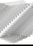 Mexen Lunar L kabina prysznicowa uchylna lewa 75 x 80 cm, transparent, złota szczotkowana - 834L-075-080-55-00-L