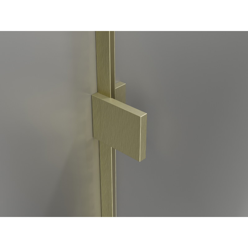 Mexen Lunar L kabina prysznicowa uchylna lewa 75 x 90 cm, transparent, złota szczotkowana - 834L-075-090-55-00-L