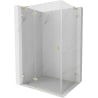 Mexen Lunar L kabina prysznicowa uchylna lewa 80 x 90 cm, transparent, złota szczotkowana - 834L-080-090-55-00-L