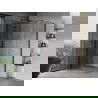 Mexen Mist-H T kabina prysznicowa uchylna lewa 70 x 120 cm, transparent, czarna - 8A5T-070-120-70-00-L