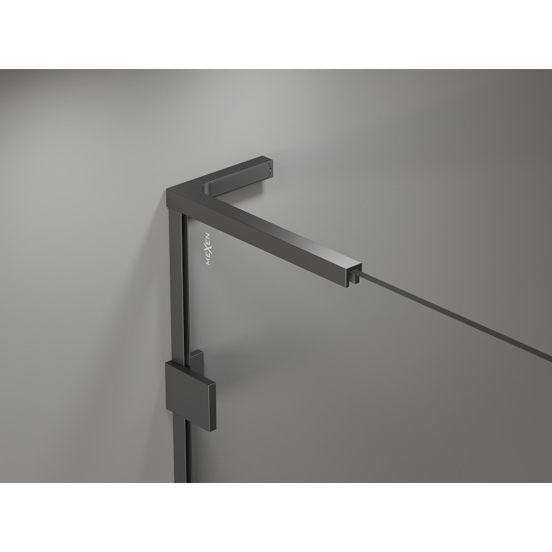 Mexen Lunar L kabina prysznicowa uchylna lewa 75 x 90 cm, transparent, gun metal - 834L-075-090-95-00-L