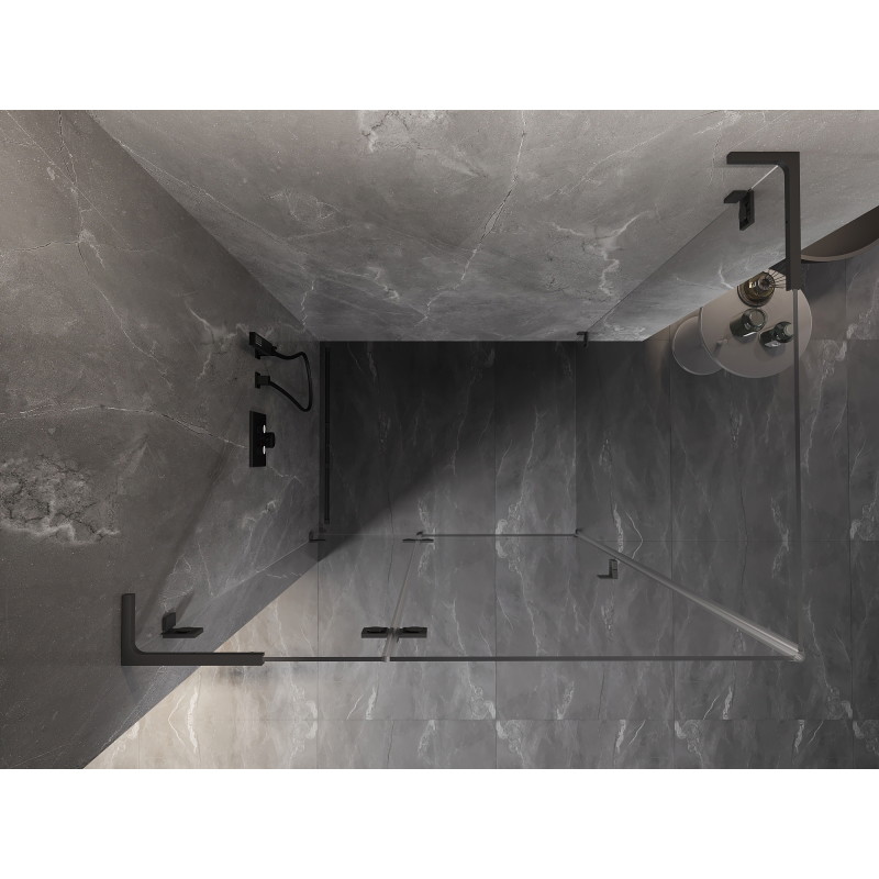 Mexen Lunar L kabina prysznicowa uchylna lewa 80 x 90 cm, transparent, gun metal - 834L-080-090-95-00-L