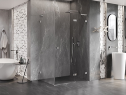 Mexen Lunar L kabina prysznicowa uchylna prawa 70 x 80 cm, transparent, chrom - 834L-070-080-01-00-P