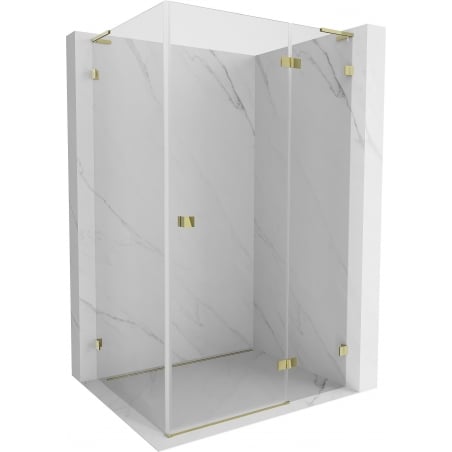 Mexen Lunar L kabina prysznicowa uchylna prawa 85 x 90 cm, transparent, złota - 834L-085-090-50-00-P