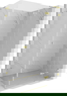 Mexen Lunar L kabina prysznicowa uchylna prawa 70 x 80 cm, transparent, złota szczotkowana - 834L-070-080-55-00-P