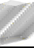 Mexen Lunar L kabina prysznicowa uchylna prawa 75 x 80 cm, transparent, złota szczotkowana - 834L-075-080-55-00-P