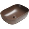 Mexen Rita umywalka nablatowa 45 x 32 cm, brązowa mat - 21084568