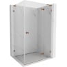 Mexen Lunar L kabina prysznicowa uchylna prawa 80 x 90 cm, transparent, różowe złoto - 834L-080-090-60-00-P