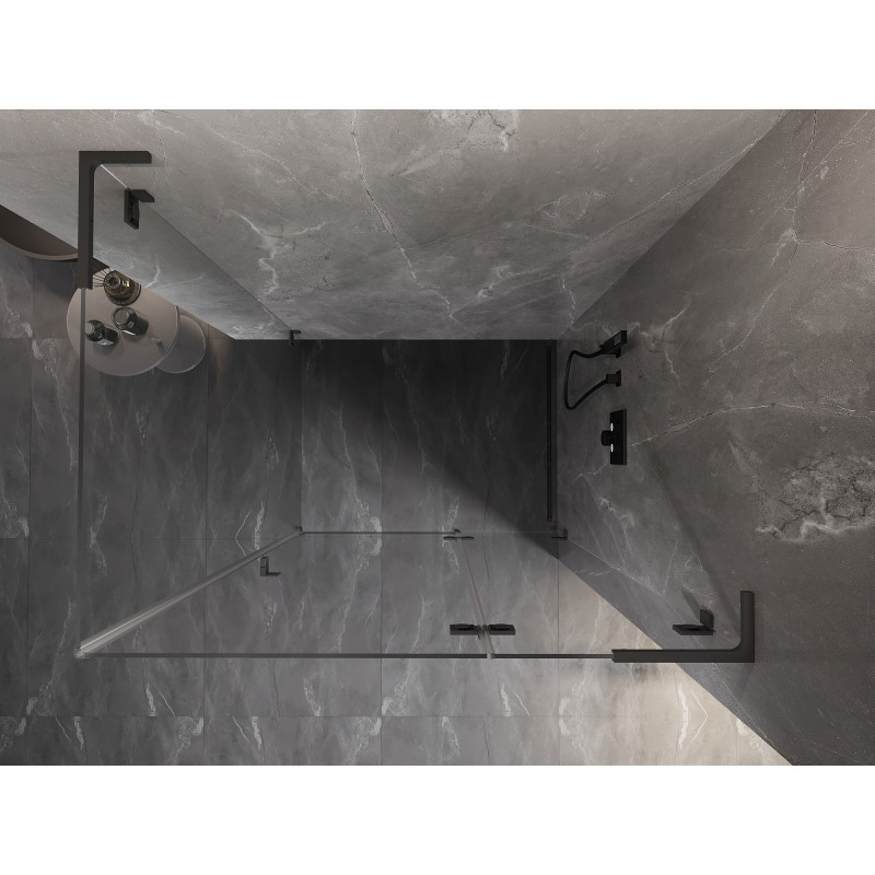 Mexen Lunar L kabina prysznicowa uchylna prawa 70 x 90 cm, transparent, gun metal - 834L-070-090-95-00-P