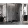 Mexen Lunar L kabina prysznicowa uchylna prawa 75 x 90 cm, transparent, gun metal - 834L-075-090-95-00-P
