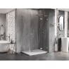 Mexen Lunar L kabina prysznicowa uchylna prawa 85 x 90 cm, transparent, nikiel szczotkowany - 834L-085-090-97-00-P