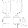 Mexen Lunar L kabina prysznicowa uchylna prawa 85 x 90 cm, transparent, nikiel szczotkowany - 834L-085-090-97-00-P