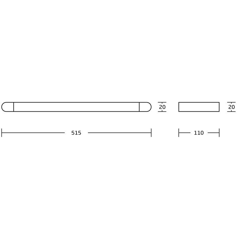 Mexen Adox wisząca półka szklana, czarna - 7018237-70
