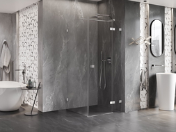 Mexen Lunar T kabina prysznicowa uchylna prawa 70 x 70 cm, transparent, chrom - 834T-070-070-01-00-P