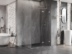 Mexen Lunar T kabina prysznicowa uchylna prawa 70 x 100 cm, transparent, chrom - 834T-070-100-01-00-P