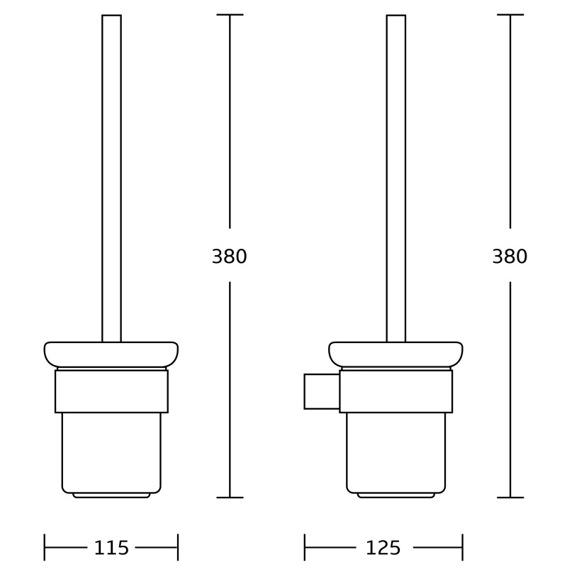 Mexen Adox szczotka toaletowa, czarna - 7018250-70