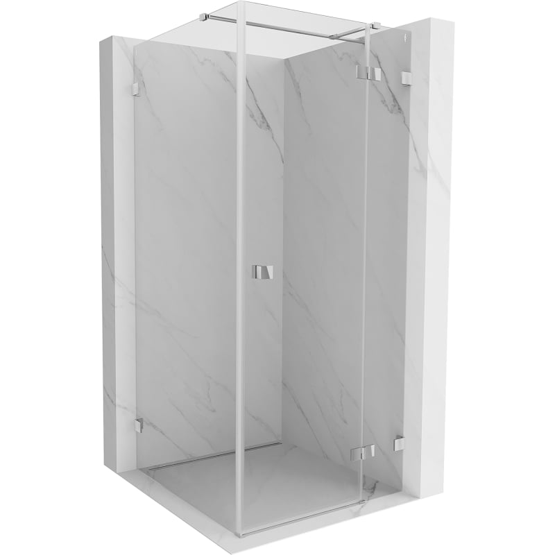 Mexen Lunar T kabina prysznicowa uchylna prawa 90 x 90 cm, transparent, chrom - 834T-090-090-01-00-P