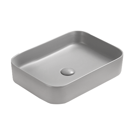 Mexen Vena umywalka nablatowa 50 x 37 cm, szara jasna mat - 22195061