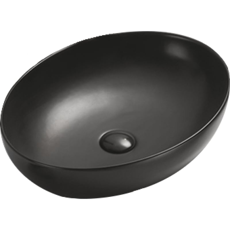 Mexen Jowita umywalka nablatowa 52 x 39 cm, czarna mat - 21355285