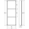 Mexen X-Wall-NR półka wnękowa bez kołnierza z półką 90 x 30 cm, inox - 1911903010S